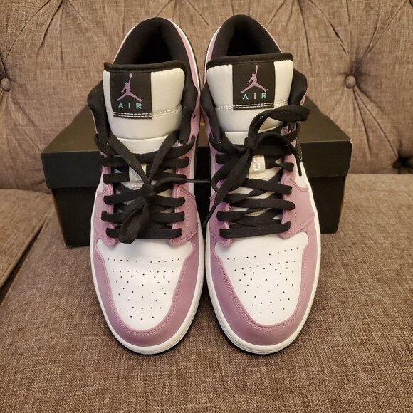 Air Jordan 1 Low Men's Size 12 Violet Shock Purple Black w Box - Picture 11 of 16